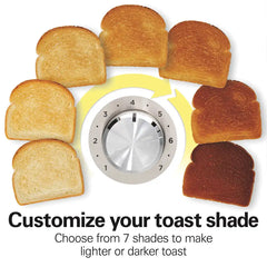 Sleek Stainless Steel 2 Slice Toaster