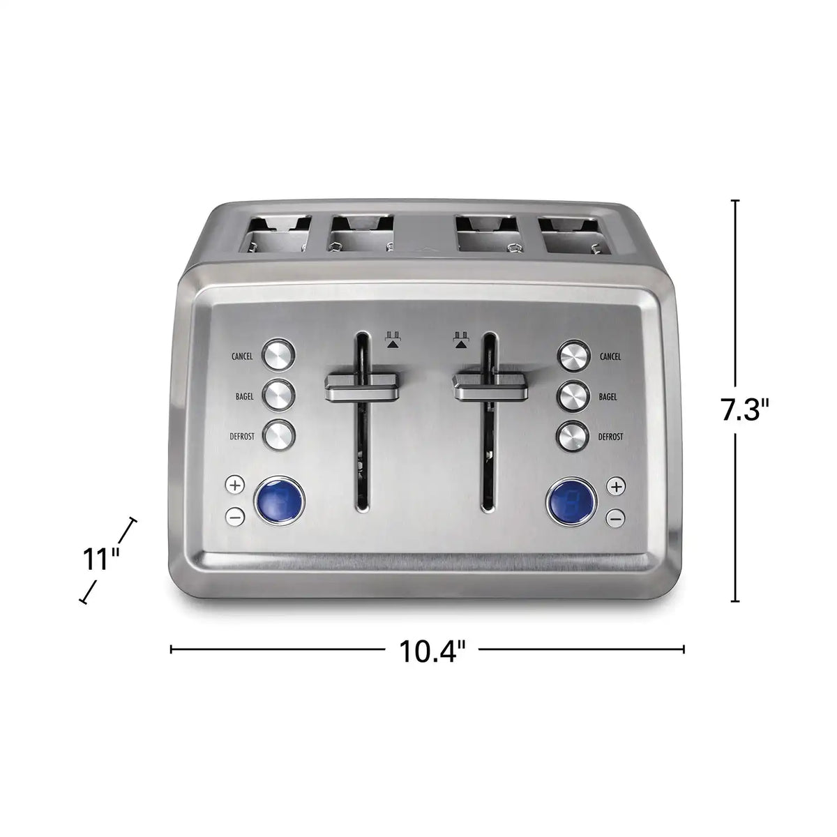 Digital 4 Slice Toaster, Stainless Steel
