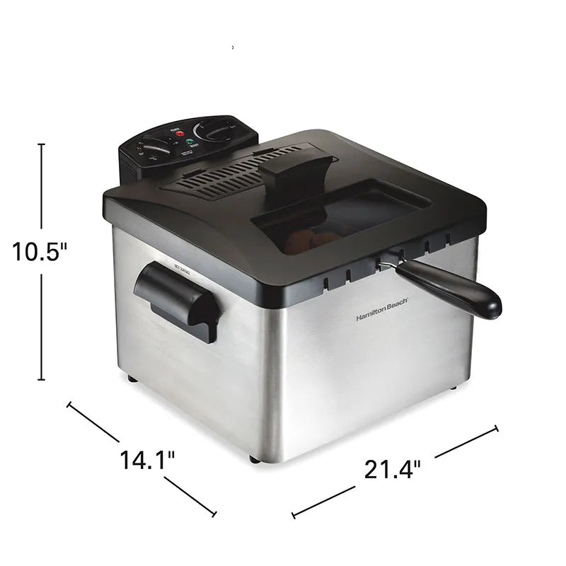 Deep Fryer, 4.5 Liters/19 Cup Oil Capacity Professional-Style with 3 Baskets