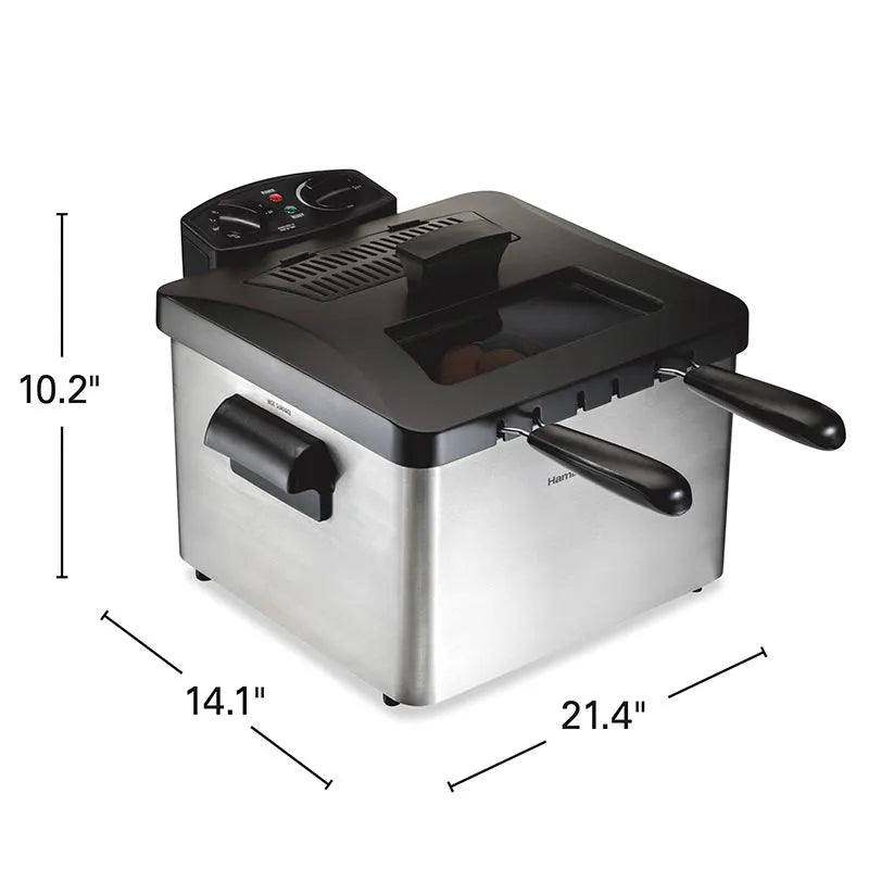 Deep Fryer, 4.5 Liters/19 Cup Oil Capacity Professional-Style with 2 Baskets