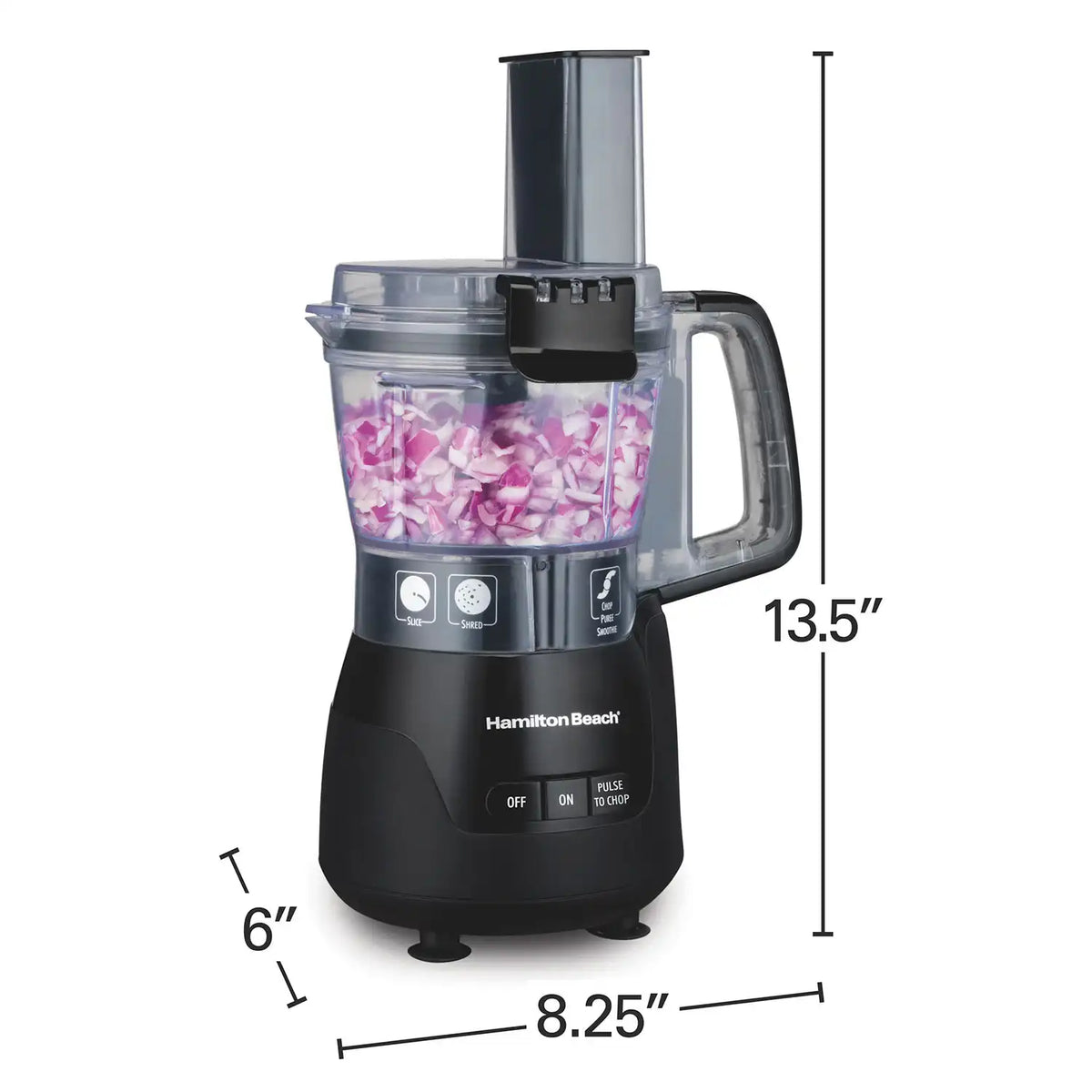 Hamilton Beach® Stack & Snap™ 4 Cup Food Processor, Chopper & Blender, Black, 70510