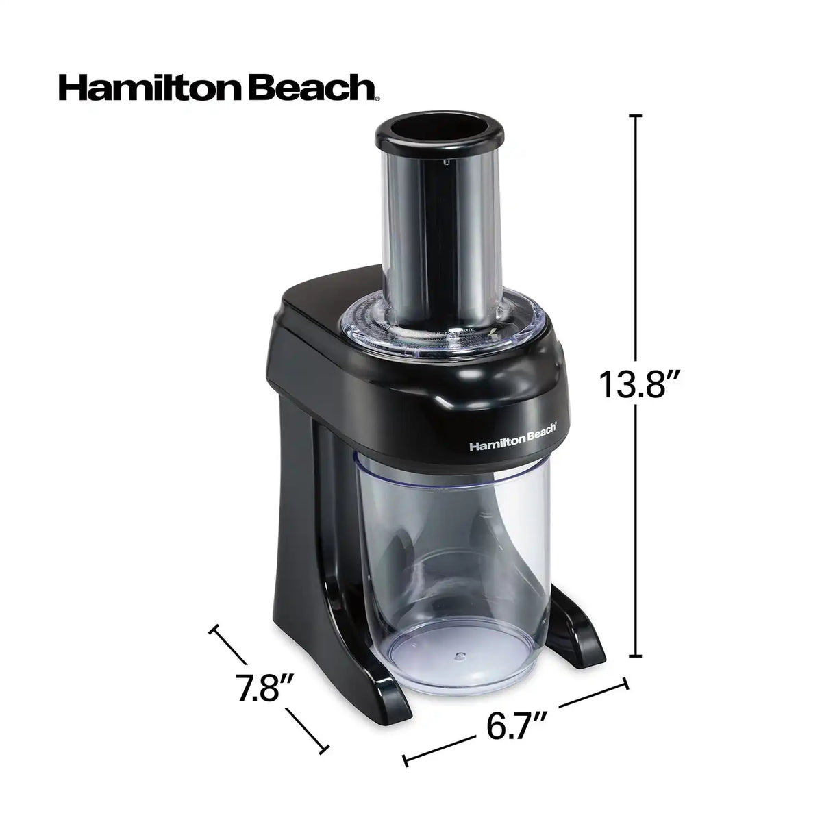 Hamilton Beach® 3-in-1 Electric Spiralizer, 3 Cutting Cones, Metal Food Grip, 6 Cup Capacity, 70930