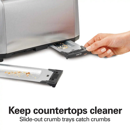 4 Slice Toaster with Extra-Wide Slots Stainless Steel