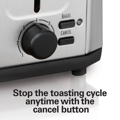 4 Slice Toaster with Extra-Wide Slots Stainless Steel