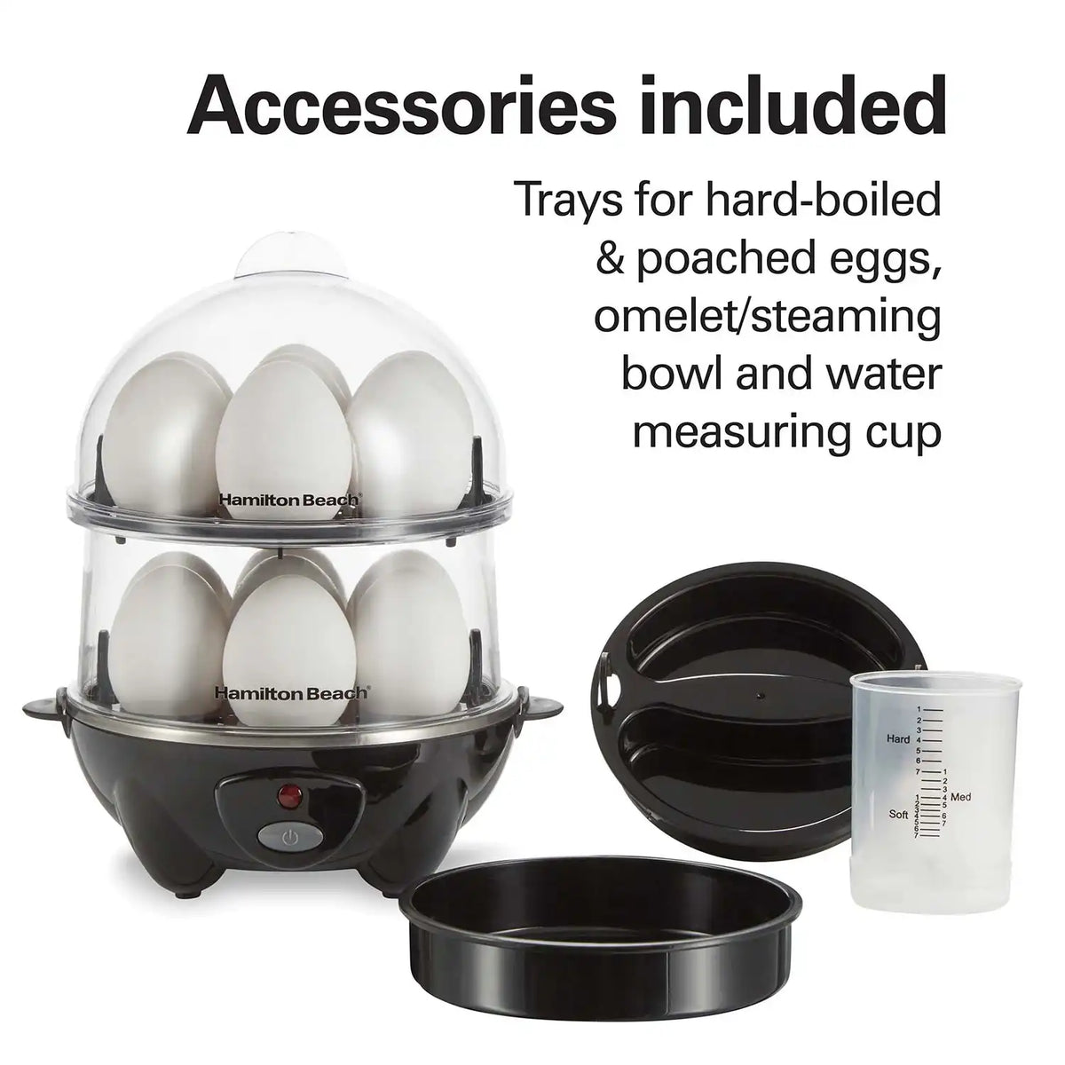 3-in-1 Egg Cooker with 14 Egg Capacity