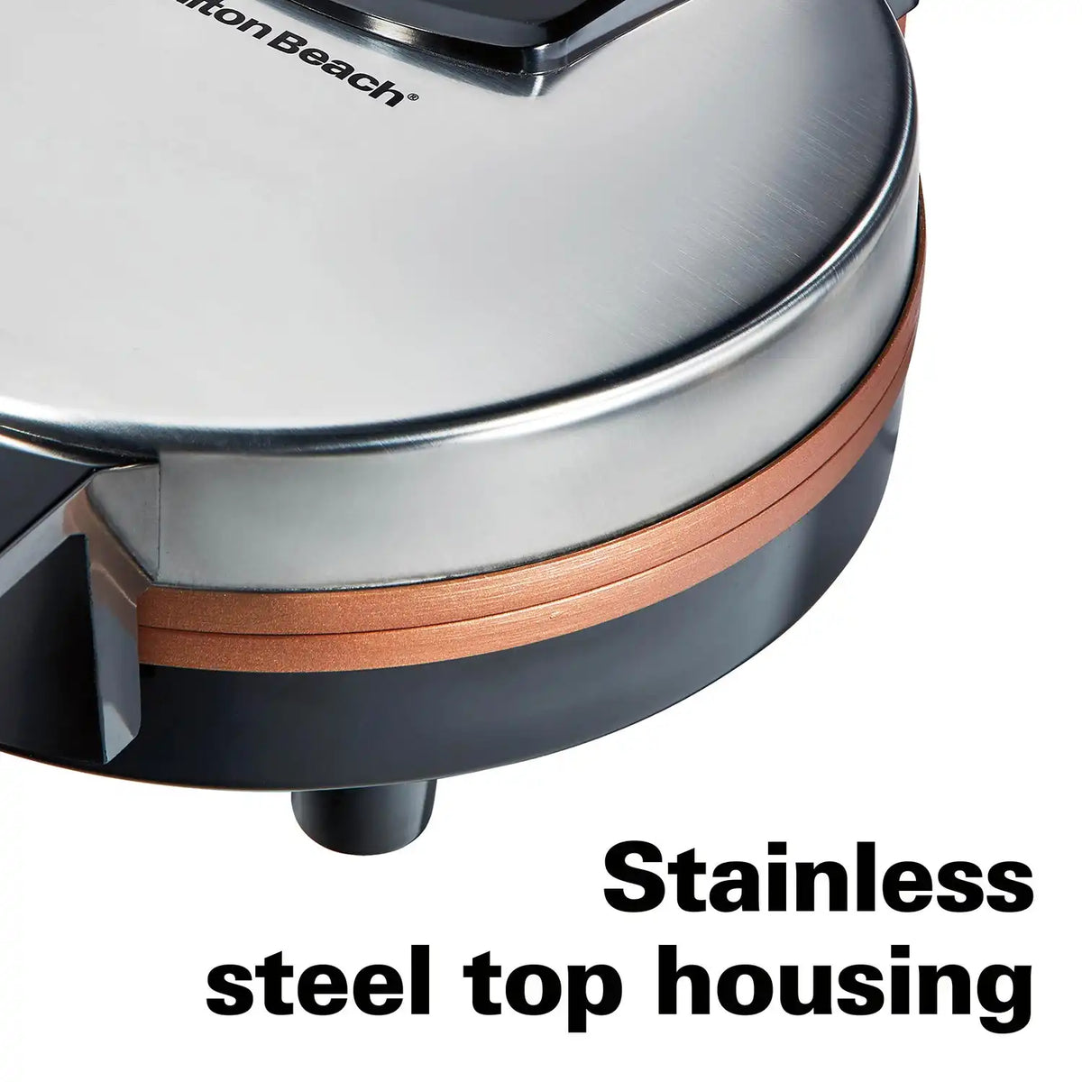 Belgian Waffle Maker with Adjustable Browning Control, Silver