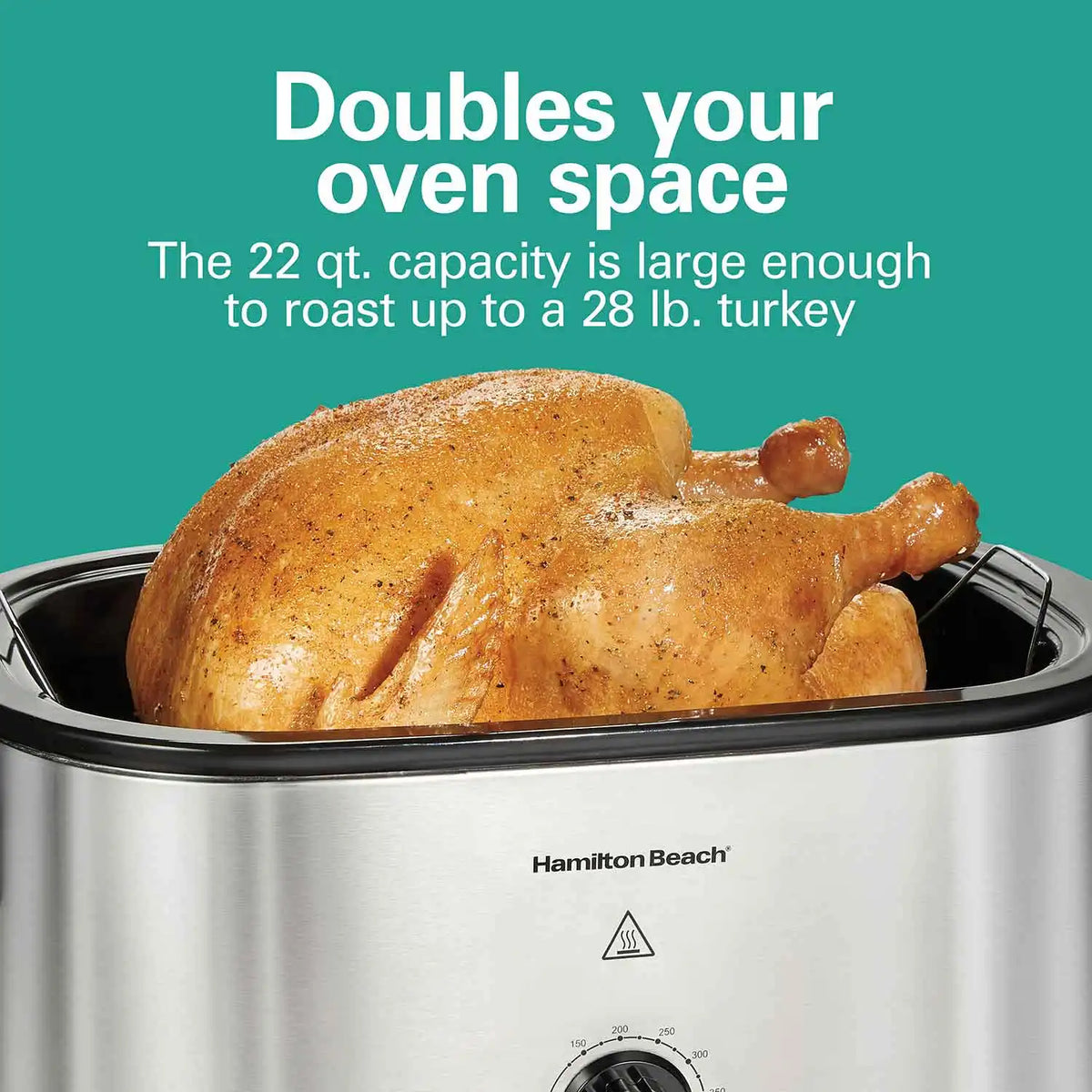 Electric Roaster Oven 22 Quarts, Stainless Steel