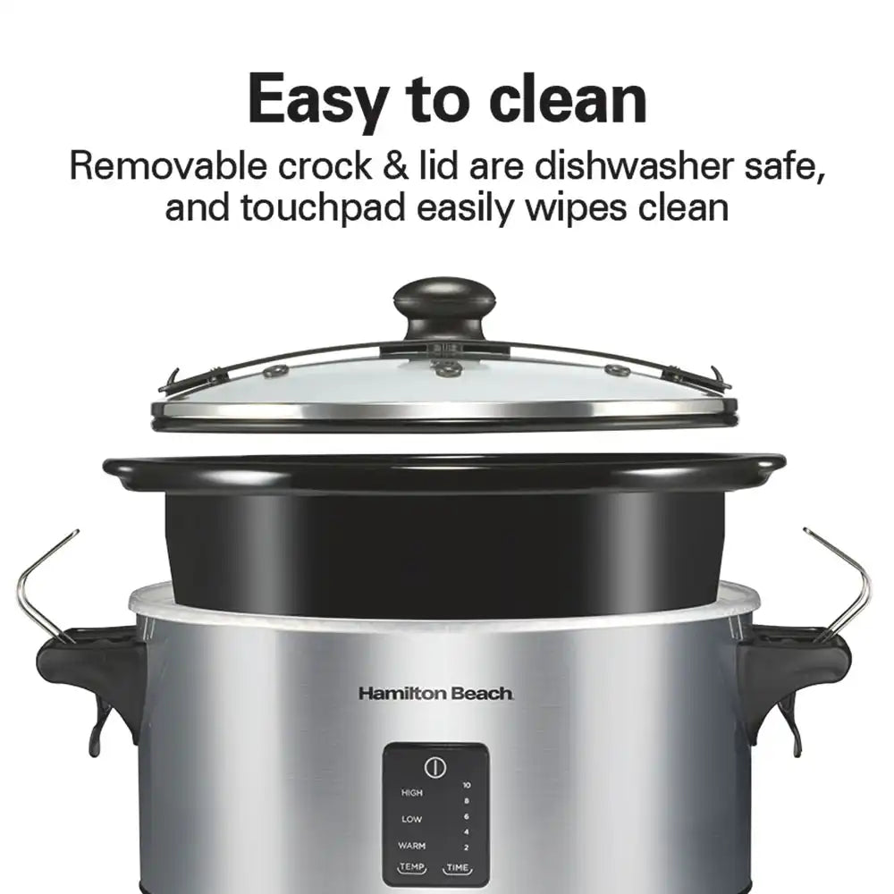 Programmable Stay or Go® Slow Cooker, Silver