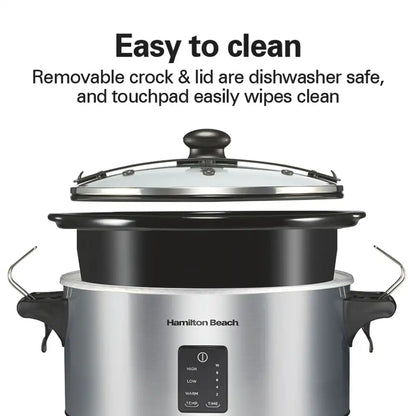 Programmable Stay or Go® Slow Cooker, Silver