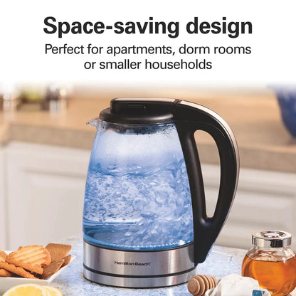Compact 1 Liter Glass Kettle