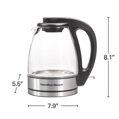 Compact 1 Liter Glass Kettle