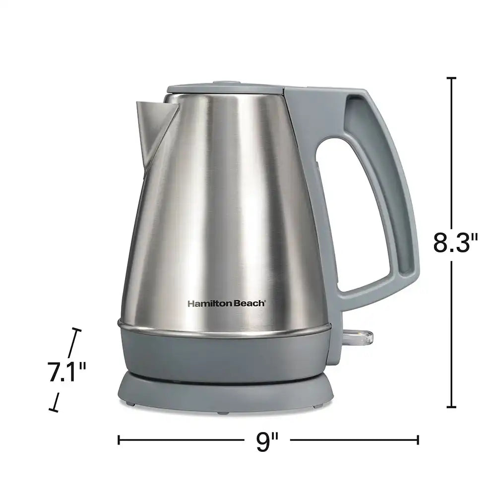1 Liter Electric Kettle, Gray & Stainless