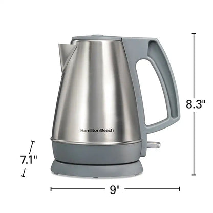1 Liter Electric Kettle, Gray & Stainless