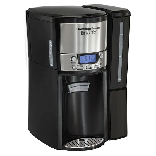 BrewStation® 12 Cup Coffee Maker with Removable Reservoir, Black & Stainless