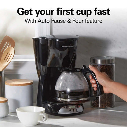 12 Cup Programmable Coffee Maker for Cone Filters