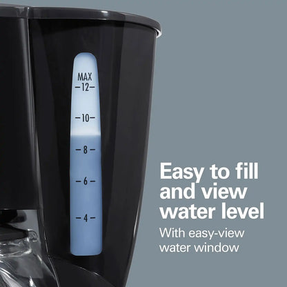 12 Cup Programmable Coffee Maker for Cone Filters