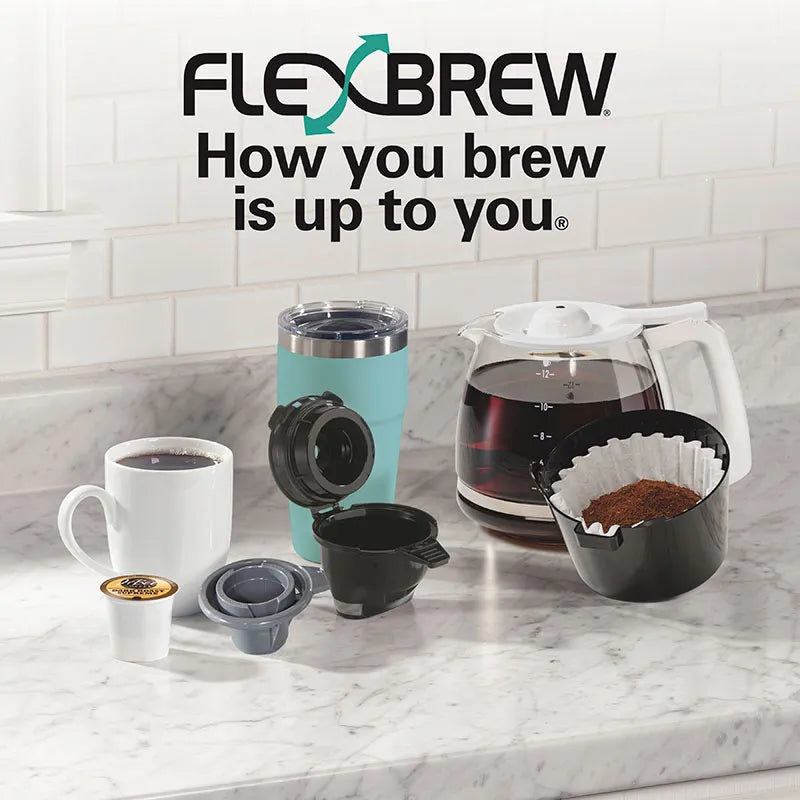 FlexBrew® Trio Coffee Maker, White Stainless