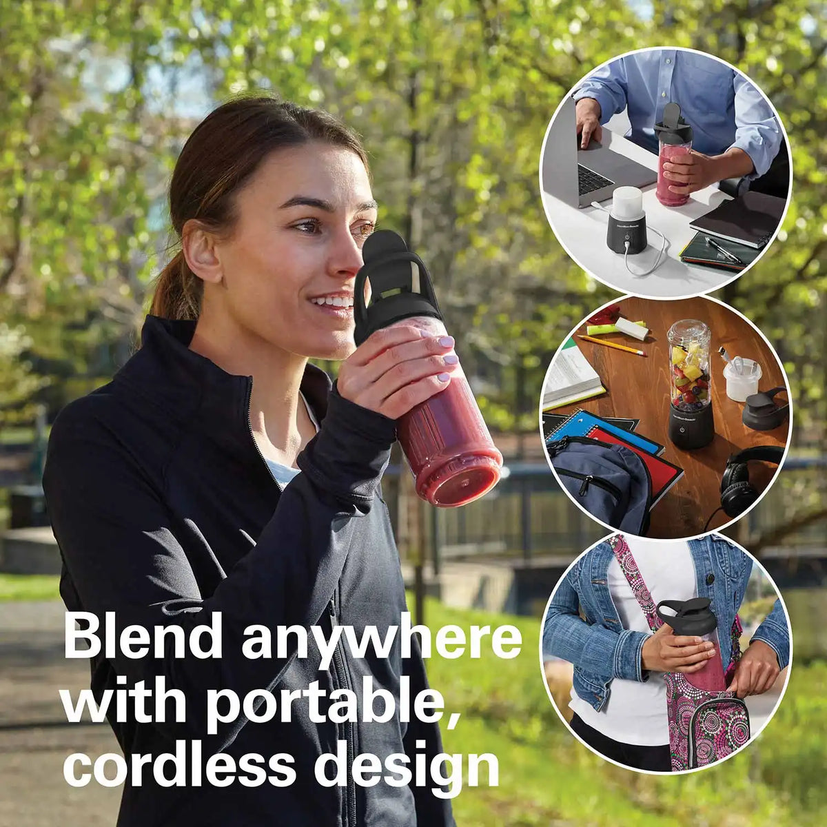 Blend Now™ Portable Cordless Blender, Black