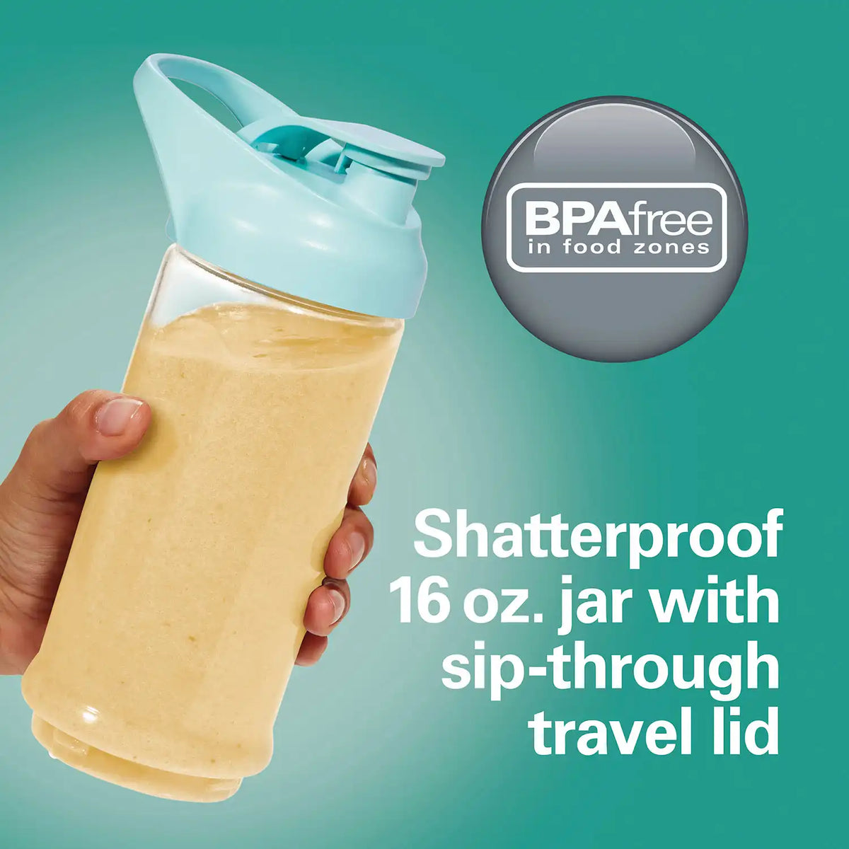 Blend Now™ Portable Cordless Blender, Aqua