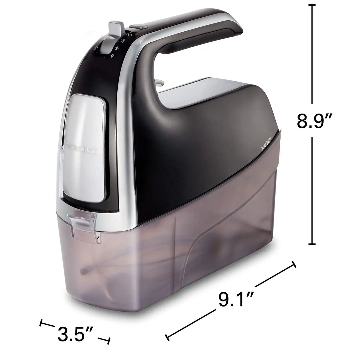 6 Speed Hand Mixer with Pulse and Snap-On Case
