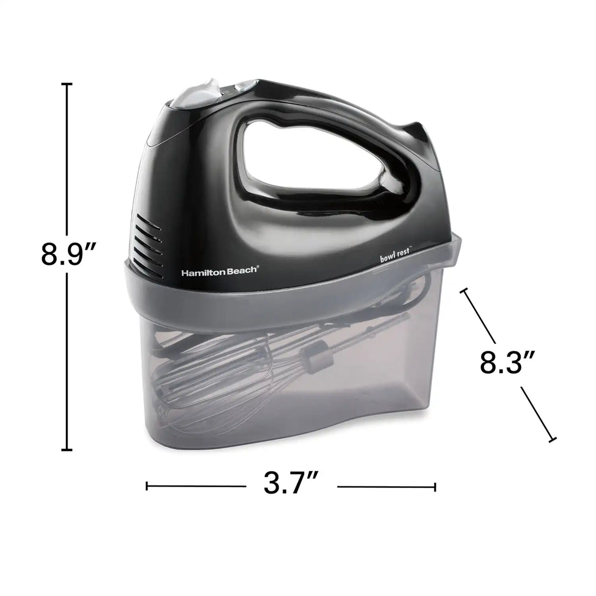 Hand Mixer with Snap-On Case