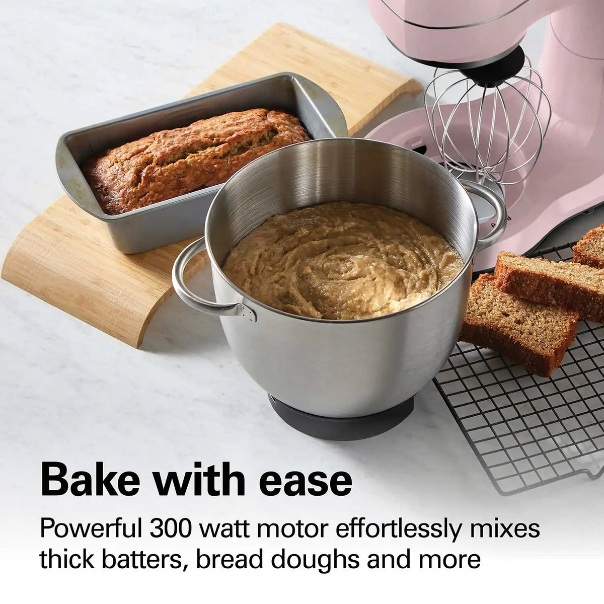 7 Speed Stand Mixer, 4 Quart, Rose