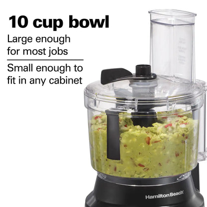Hamilton Beach® Bowl Scraper Food Processor, 10 Cup Capacity, Black, 70730G