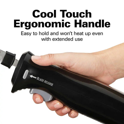 Electric Knife Set with Cool-Touch Ergonomic Handle and Storage Case