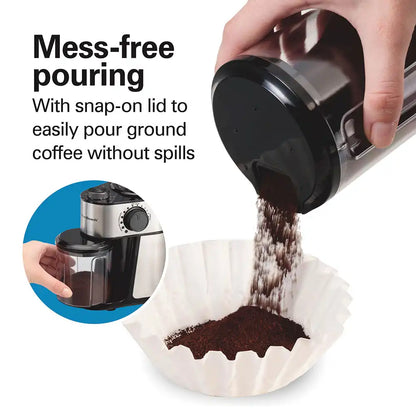 Hamilton Beach® Burr Coffee Grinder, Stainless, 80385