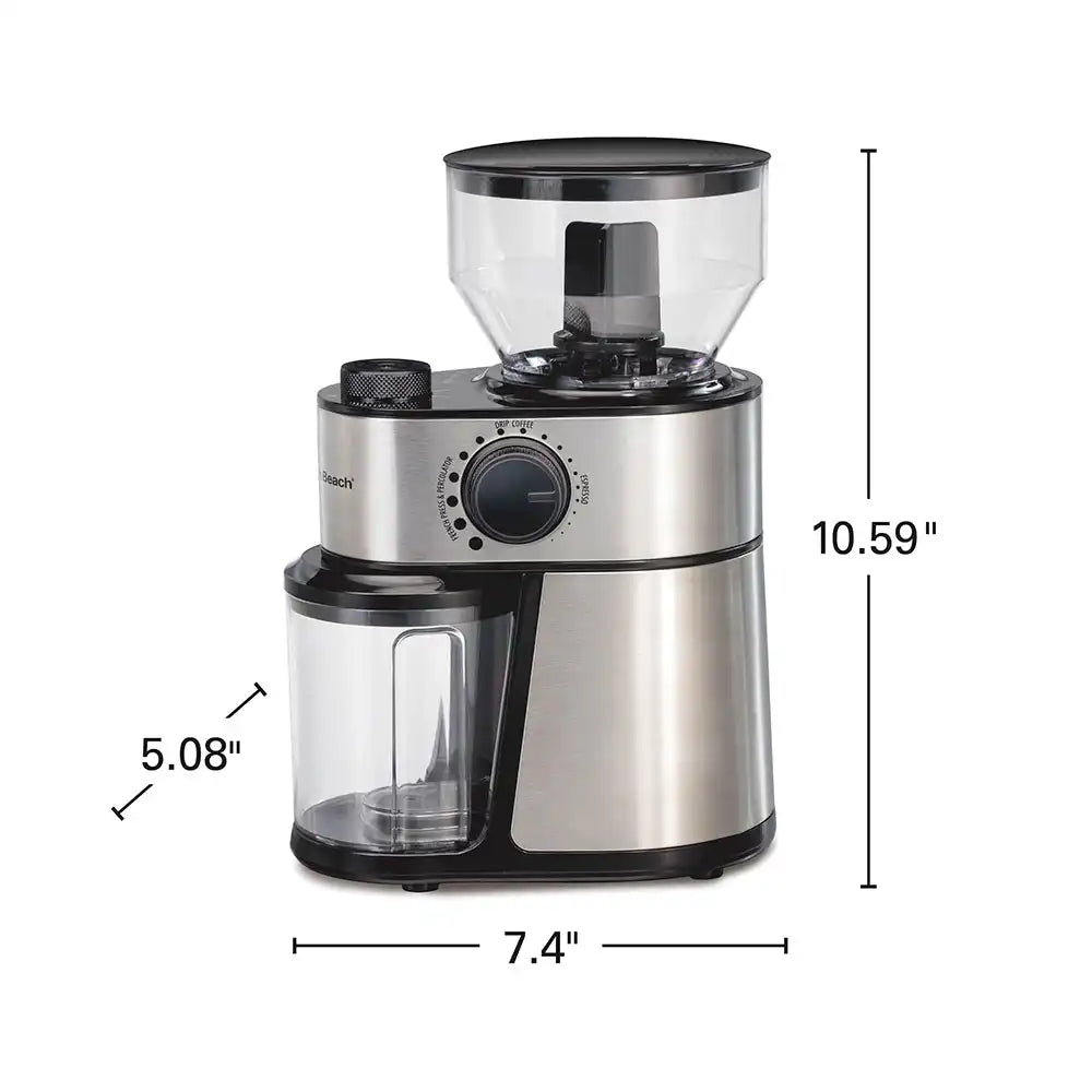 Hamilton Beach® Burr Coffee Grinder, Stainless, 80385