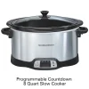 8 Quart Programmable Countdown Slow Cooker, Silver - Image 2