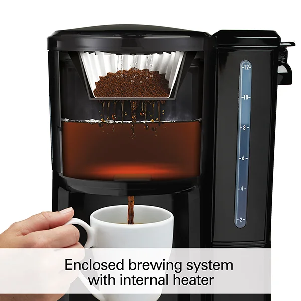 Alternative view of BrewStation® 12 Cup Coffee Maker with Removable Reservoir, Black & Stainless