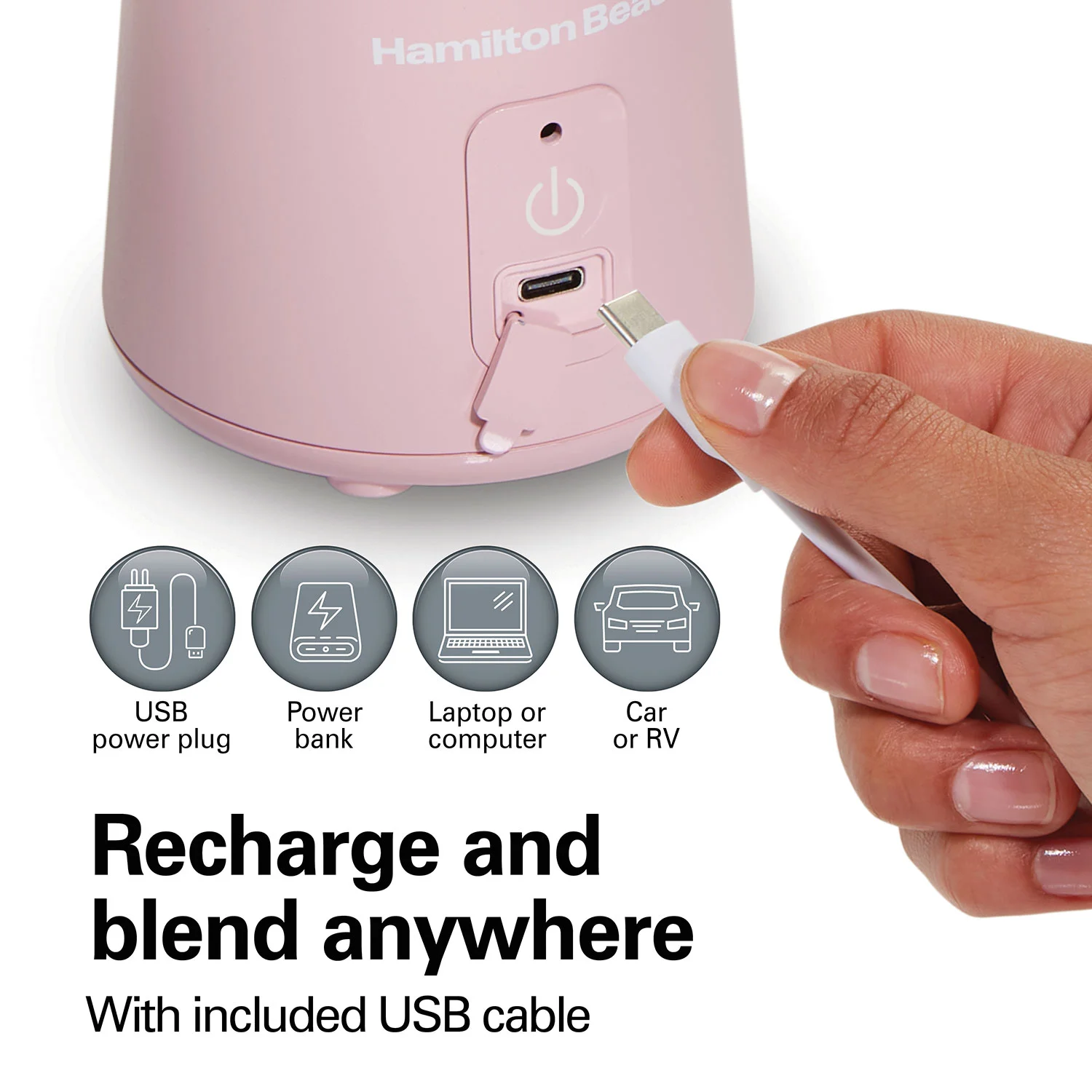 Blend Now™ Portable Cordless Blender, Rose - Image 5