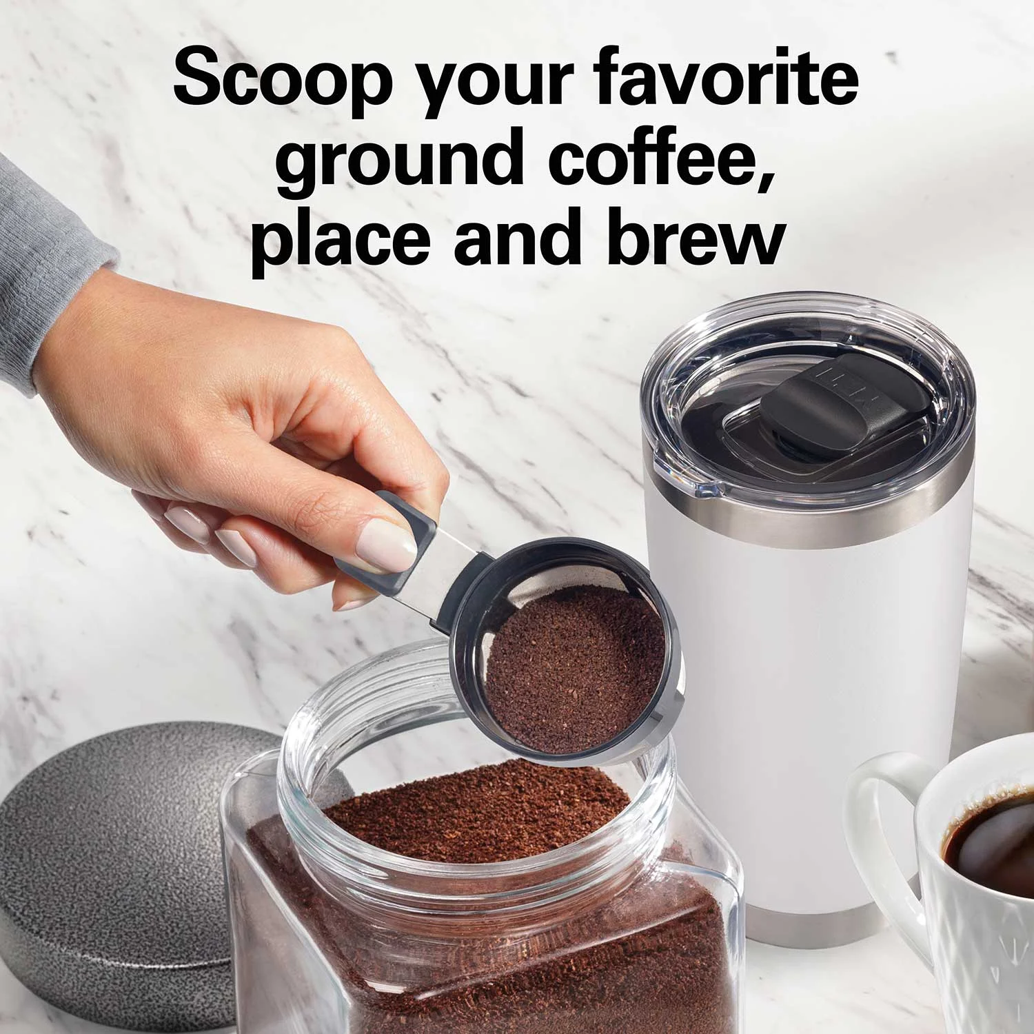 Alternative view of The Scoop® Single-Serve Coffee Maker, Black