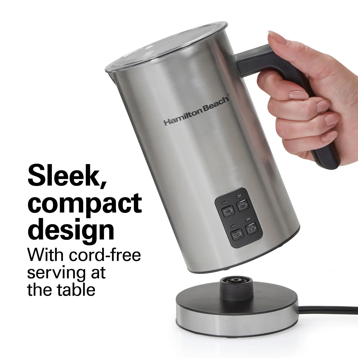 Milk Frother and Warmer, Stainless Steel - Image 3