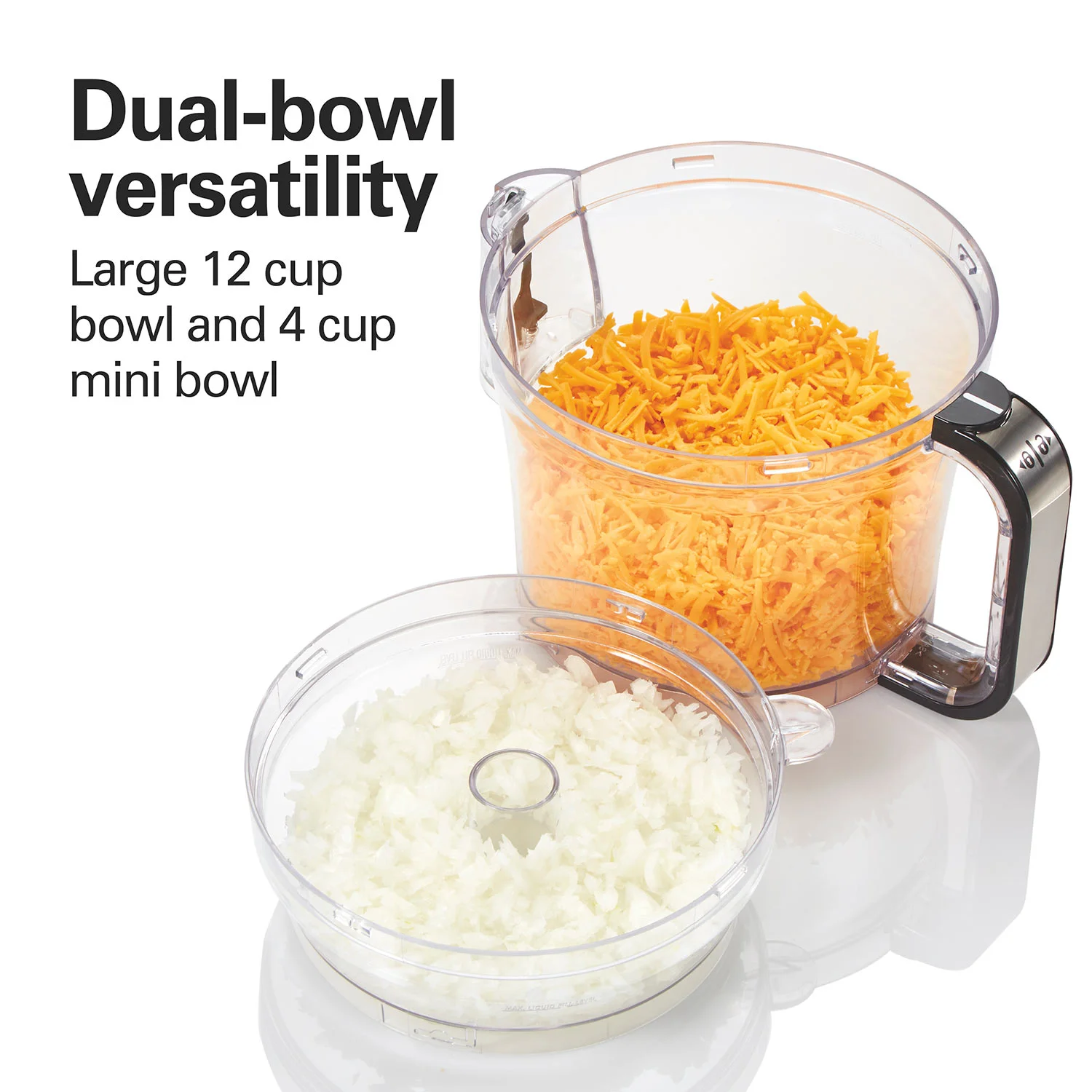 Alternative view of Hamilton Beach® Big Mouth® Duo 12 Cup Food Processor with 4 Cup Mini Bowl, 70580