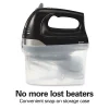 6 Speed Hand Mixer with Snap-On Case, Black - Image 3