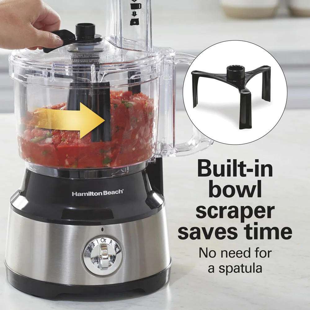 Alternative view of Hamilton Beach® Bowl Scraper Food Processor, 10 Cup Capacity, Black, 70730J