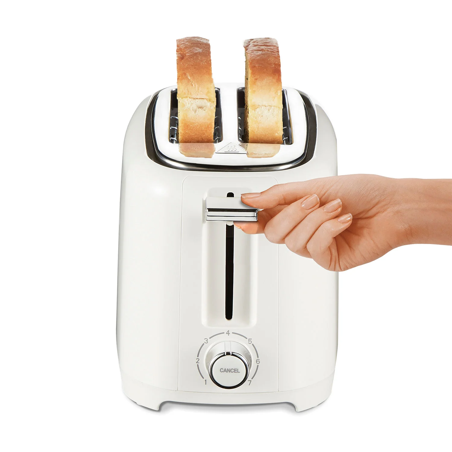 Alternative view of 2 Slice Toaster with Extra-Wide Slots, White