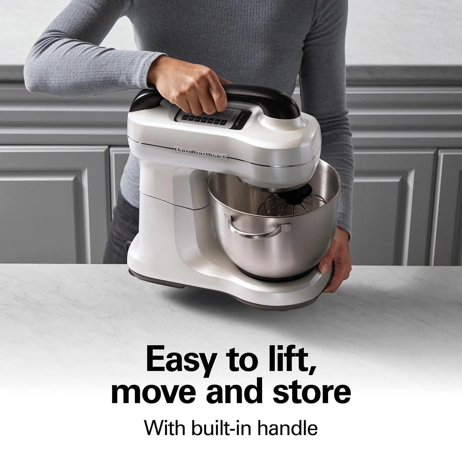 7 Speed Stand Mixer, 4 Quart, Pearly White - Image 5