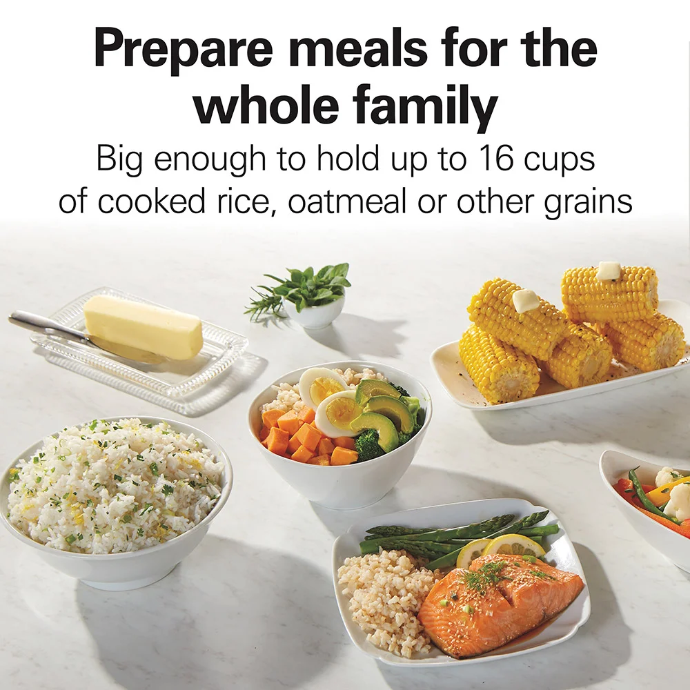 16 Cup Capacity (Cooked) Rice Cooker & Food Steamer - Image 3
