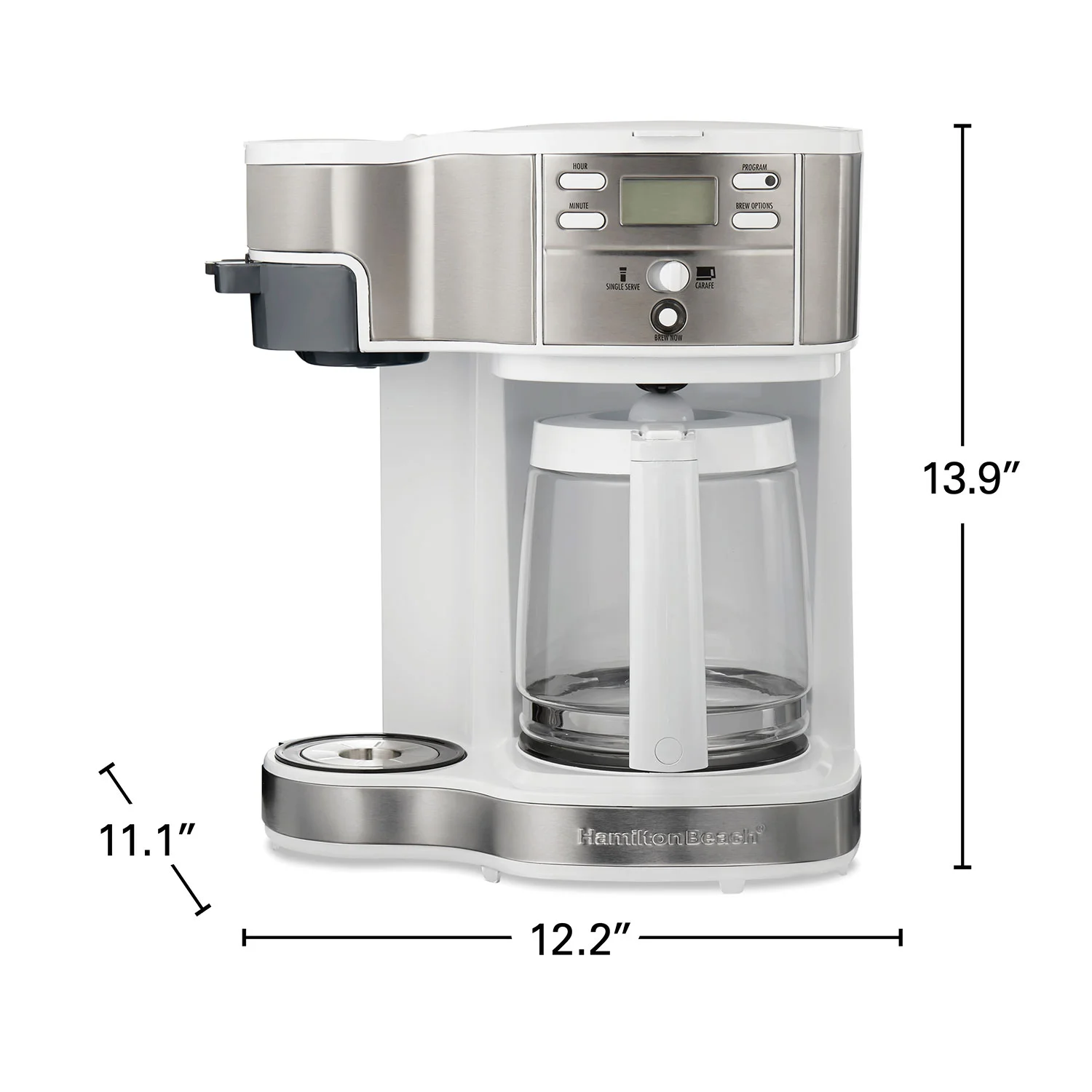 12 Cup 2-Way Programmable Coffee Maker White - Image 6