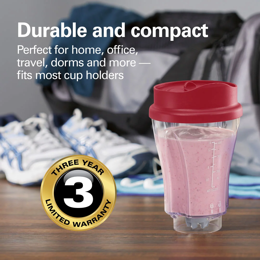 Personal Blender with Travel Lid, Red - Image 5