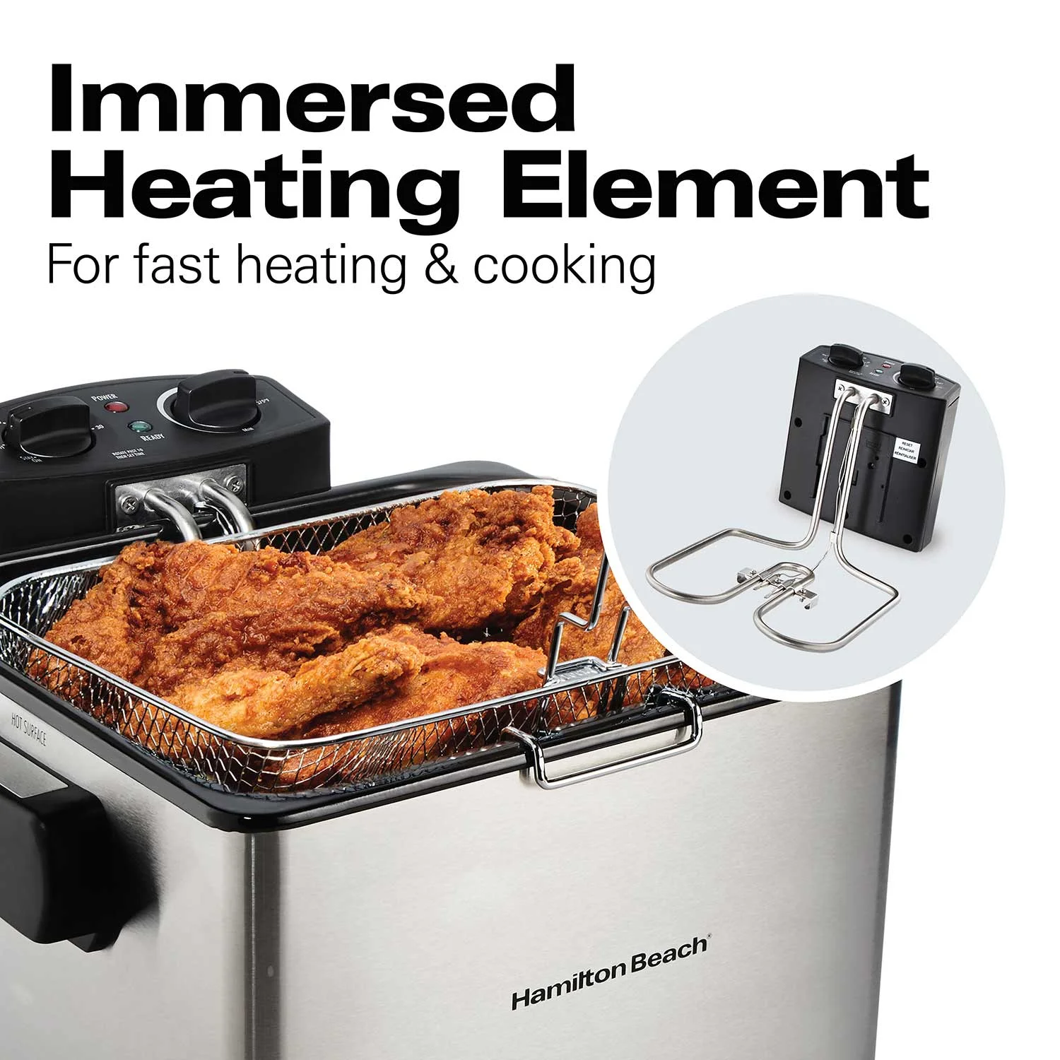 Deep Fryer, 2.8 Liter/3 Quart Oil Capacity with Adjustable Temperature & Timer - Image 4