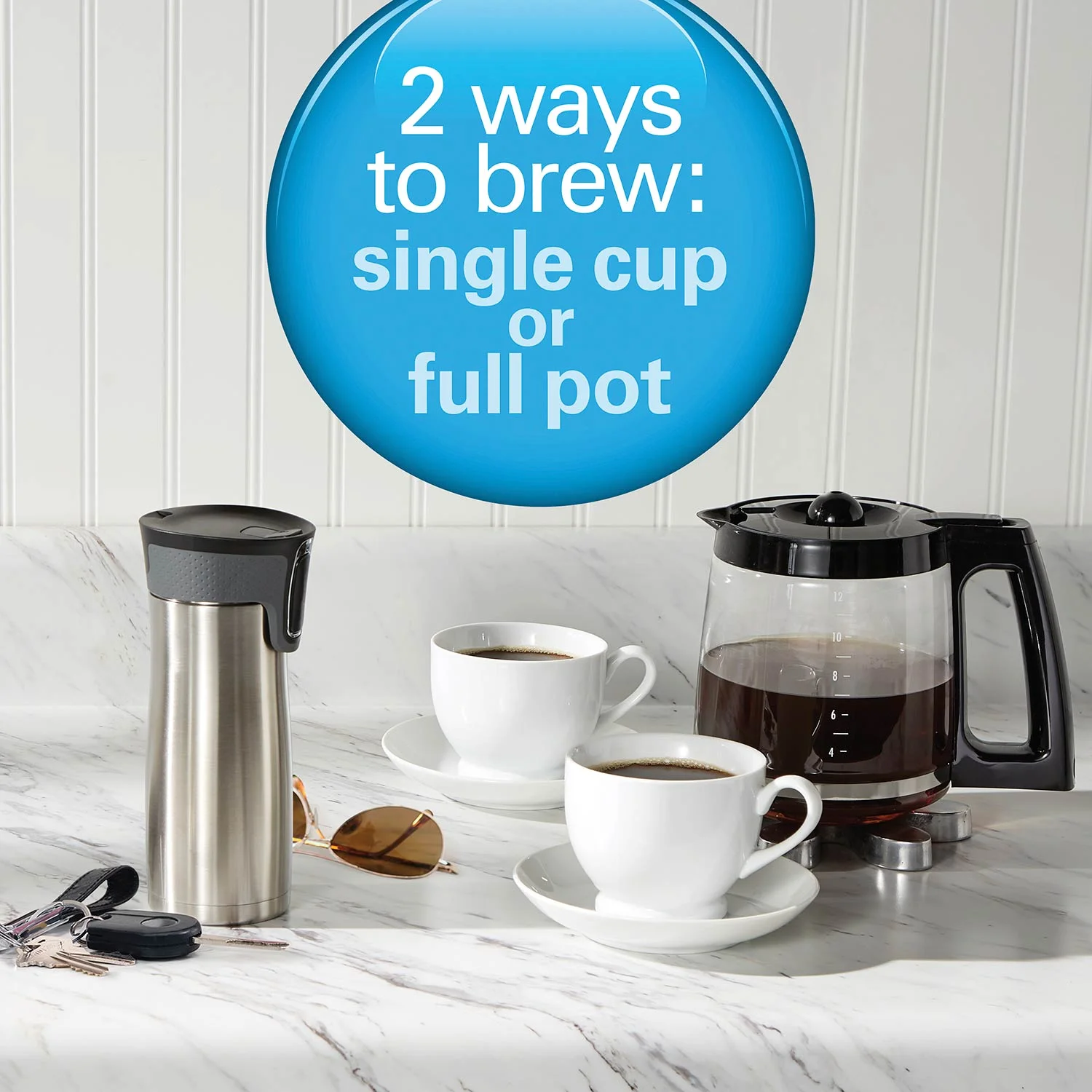Alternative view of 2-Way Programmable Coffee Maker, Stainless