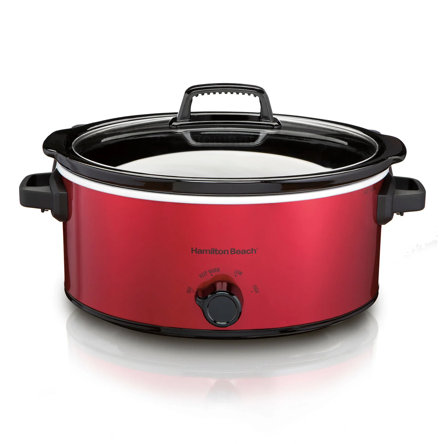 Alternative view of 6 Quart Oval Slow Cooker, Red