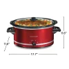 8 Quart Slow Cooker, Red - Image 7