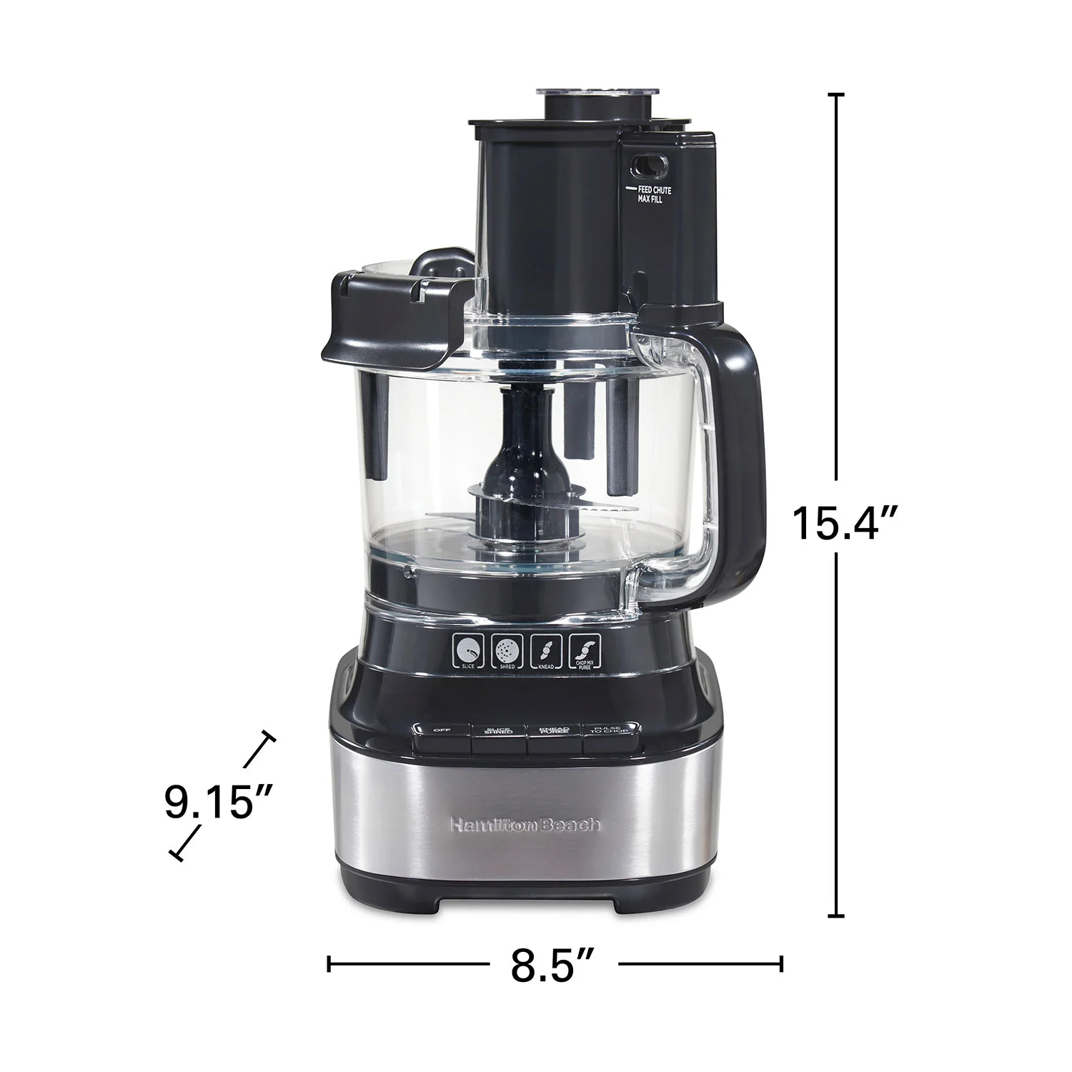 Hamilton Beach® Stack & Snap™ 10-Cup Food Processor with Bowl Scraper, Black, R70822 - Image 8