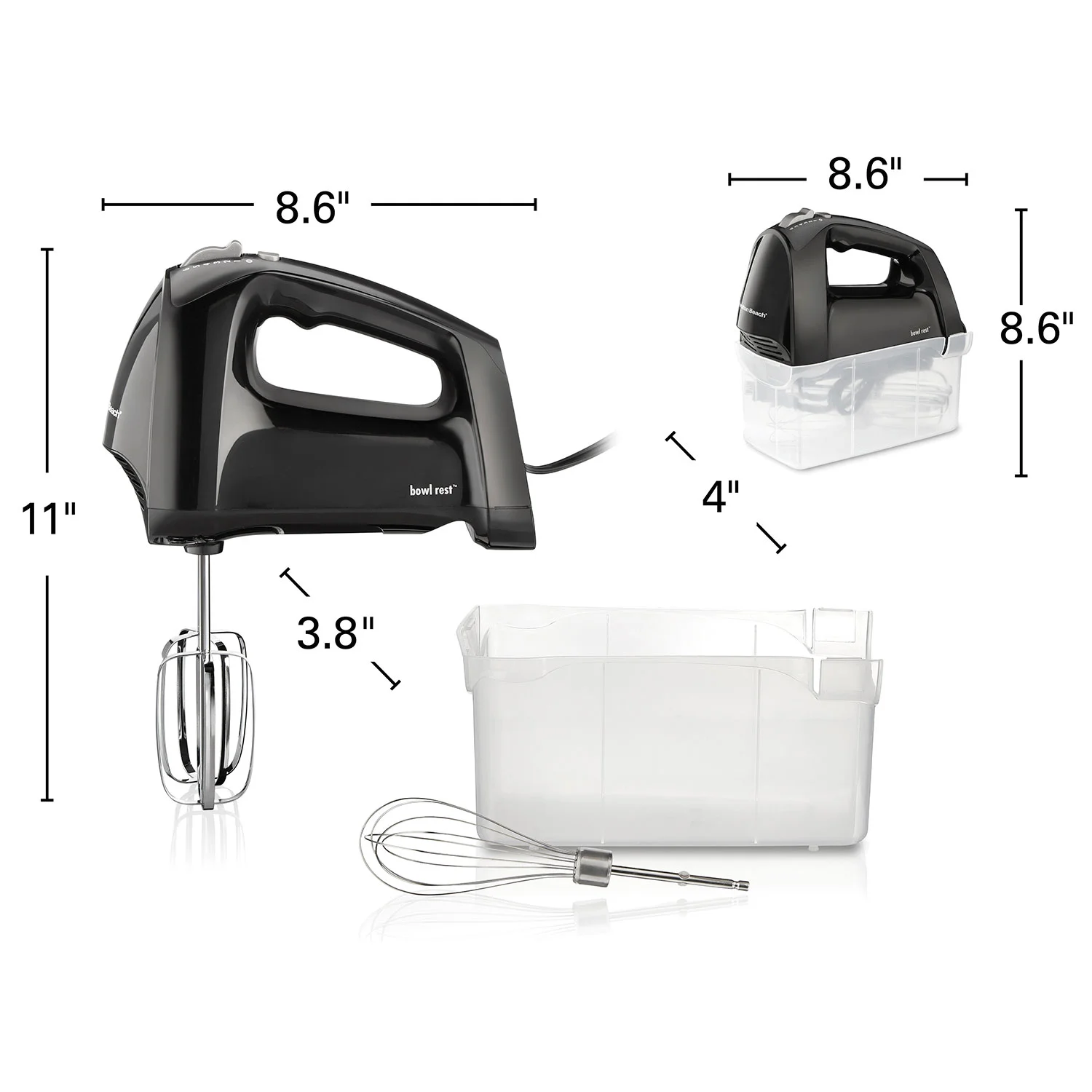 6 Speed Hand Mixer with Quick Burst™ and Snap-On Case - Image 8