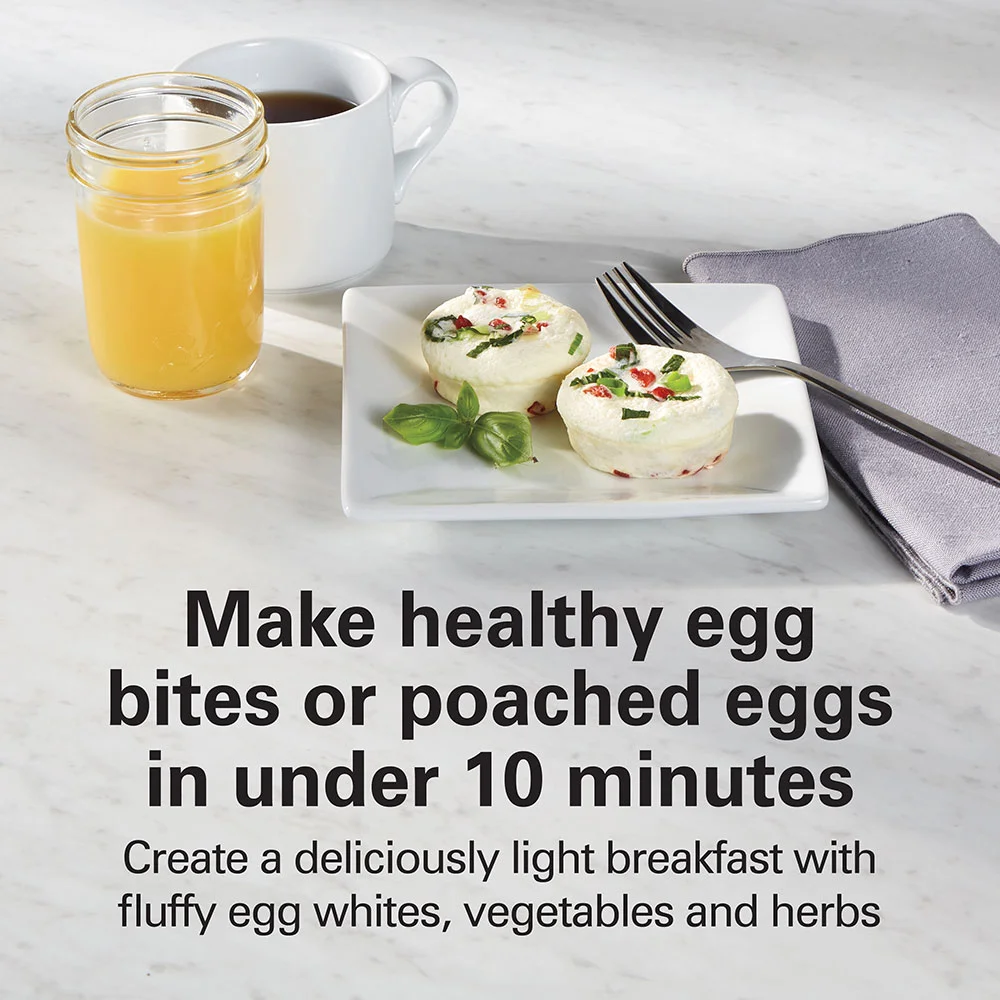 Egg Bites Maker with Hard-Boiled Eggs Insert, Teal - Image 5